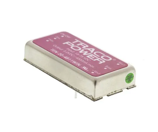 63-7357-88　TRACOPOWER TEN 20WIN 20W Isolated DC-DC Converter Through Hole, Voltage in 18 → 75 V dc, Voltage out 5V dc　TEN 20-4811WIN