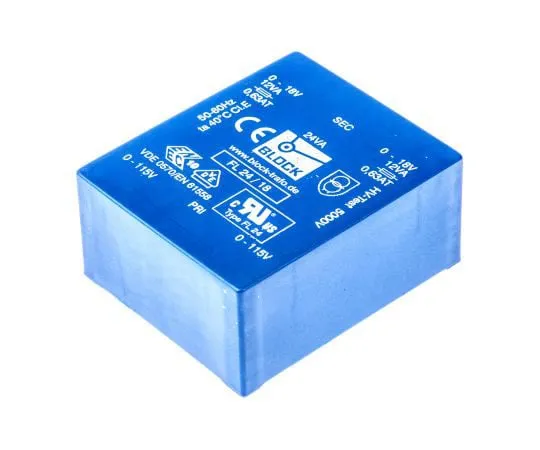 63-7420-30　18V ac 2 Output Through Hole PCB Transformer, 24VA　FL24/18