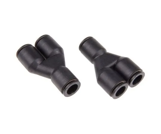 63-7410-07　Legris 3140 Pneumatic Y Tube-to-Tube Adapter, Push In 8 mm x Push In 8 mm x Push In 8 mm　3140 08 00