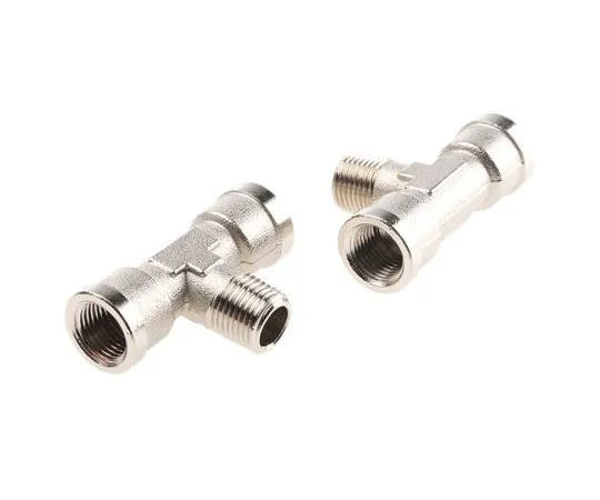 63-7510-87　Legris 0916 Brass 60 bar Pneumatic Tee Threaded Adapter, G 1/8 Female R 1/8 Male　0916 00 10