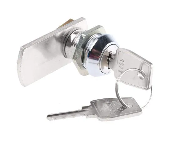 63-7490-09　Euro-Locks a Lowe & Fletcher group ******* Panel to Tongue Depth 19mm Zamak Chrome Plated Camlock, Key to unlock　F6-53-2
