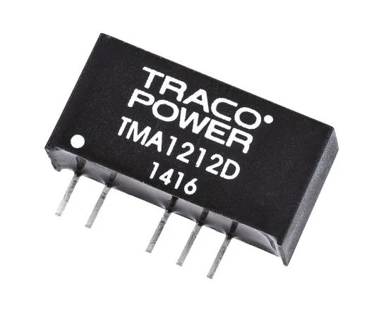 63-7415-71　TRACOPOWER TMA 1W Isolated DC-DC Converter Through Hole, Voltage in 10.8 → 13.2 V dc, Voltage out ±12V dc　TMA 1212D