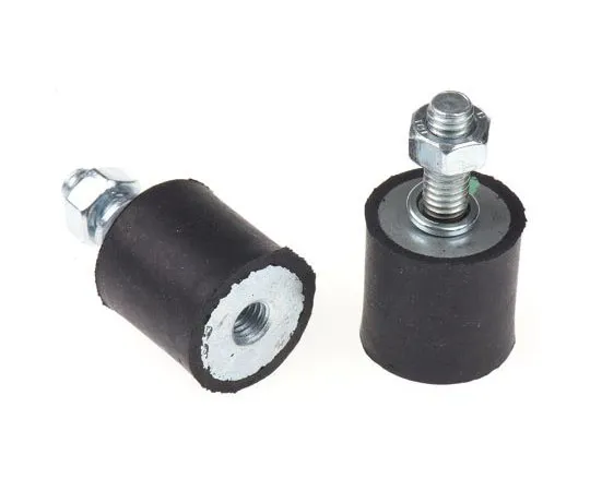 63-7440-65　FIBET 2020VD18-60 38mm Shock Mount M6 20mm Diameter 33.6kg Compression Load 4mm, Male to Female Natural Rubber　2020VD18-60
