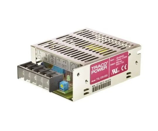 63-7534-42　TRACOPOWER 35W 1 Output Embedded Switch Mode Power Supply SMPS, 7A, 5V dc Enclosed　TXL 035-05S