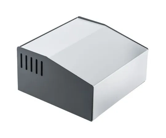 63-7412-90　Hammond 500, Sloped Front, Aluminium, Steel, 180 x 196 x 100mm Desktop Enclosure, Grey　500-0940