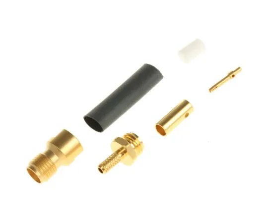 63-7474-32　Radiall Straight 50Ω Cable Mount SMA Connector, Crimp, Solder Termination RG188, RG316　R125236000W