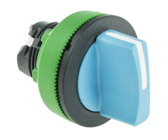 63-7389-23　Schneider Electric Harmony XB5 2 Position Selector Switch Head Standard Handle Blue Spring Return Right to Left　ZB5FD406