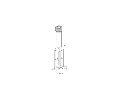 61-9065-48　［Discontinued］Fluorescence Cell Long Neck with Screw Cap NF15-SQ-10　6210-27507