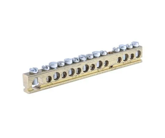 63-7463-44　Merlin Gerin 14965 Terminal Strip, Straight, 14way M4, 2 Row, 125A, length 98mm　14965