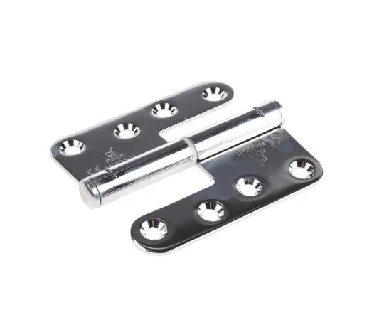 63-7497-01　ROCA Electro Polished Stainless Steel Hinge with a Lift-off Pin Right-Handed Screw, 110mm x 98mm x 3mm　93 08 55