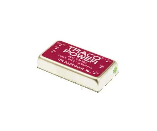 63-7357-94　TRACOPOWER TEN 20WIN 20W Isolated DC-DC Converter Through Hole, Voltage in 9 → 36 V dc, Voltage out 12V dc　TEN 20-2412WIN