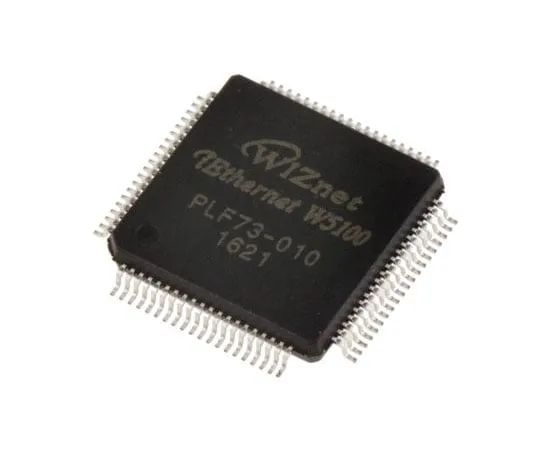 63-7356-94　WIZnet Inc W5100, Ethernet Controller, 100Mbps MII, SPI, 3.3 V, 80-Pin LQFP　W5100