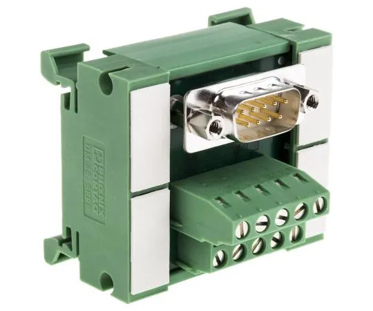 63-7472-34　Phoenix Contact, 9 Pole D-sub Connector, Male Interface Module, DIN Rail Mount　2962777