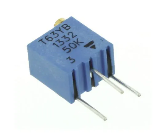 63-7512-80　50kΩ Through Hole Trimmer Potentiometer 0.25W Top Adjust Vishay T63 Series　T63YB503KT20