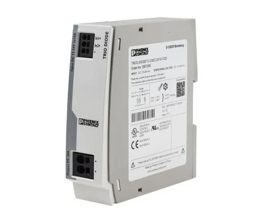 63-7390-43　Phoenix Contact TRIO2-DIODE/12-24DC/2X10/1X20 Series Diode Module for *** with Parallel Connection of Two Power Supply　2907380