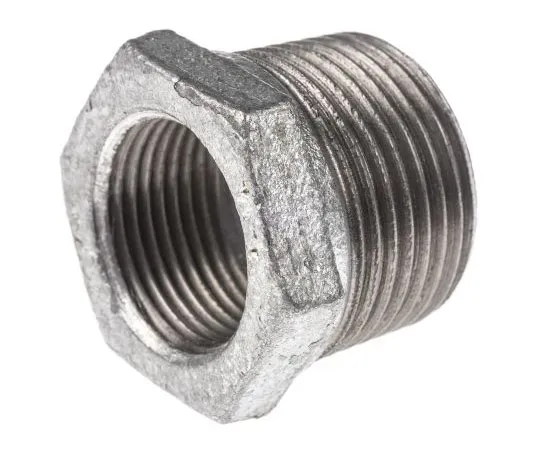 63-7443-87　Georg Fischer Malleable Iron Fitting Reducer Bush, 1 in BSPT Male (Connection 1), 3/4 in BSPP Female (Connection 2)　770241227