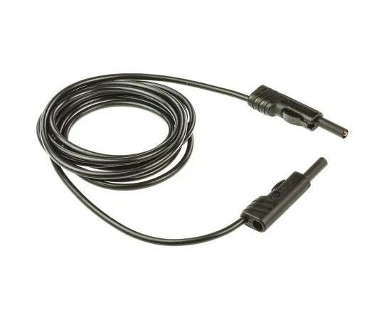 63-7441-91　Hirschmann Test & Measurement Test lead, 16A, 60V dc, Black, 2m Lead Length　973647100