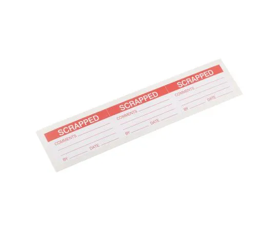 63-7547-84　RS PRO Adhesive Pre-Printed Adhesive Label-Scrapped-. Quantity: 30　445-4063