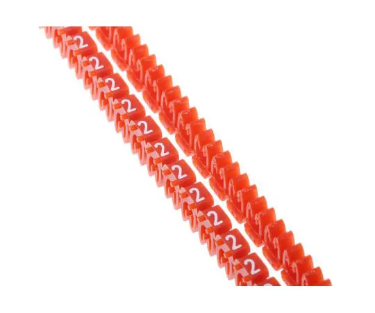 63-7478-08　Legrand Clip On Cable Marker, Pre-printed 2 Red 2.2 → 3mm Dia. Range　0 382 12
