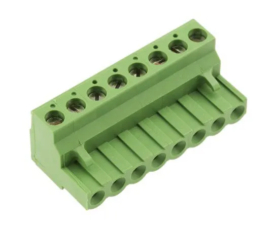 63-7506-10　TE Connectivity PCB Terminal Block, 8 Way/Pole, Screw Down Terminals, 30 → 12 AWG Cable Mount, Nylon, 300 V ac　796634-8