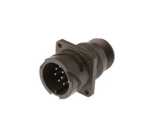 63-7545-58　Amphenol 97B Series, 10 Way Wall Mount MIL Spec Circular Connector Receptacle, Pin Contacts,Shell Size 18, Bayonet　97B-3100A18-1P