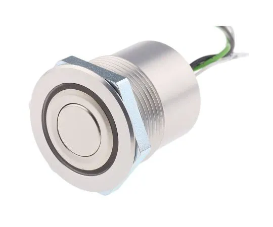 63-7544-27　Schurter Single Pole Single Throw (SPST) Push Button Switch, 22.2 (Dia.)mm, Panel Mount　1241.6401