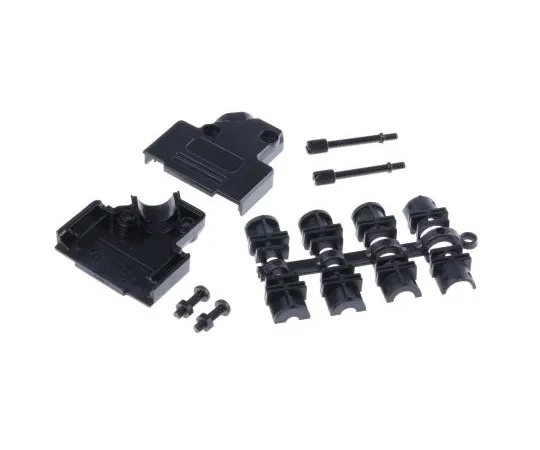 63-7490-19　MH Connectors MHD45PPK Series ABS Angled D-sub Connector Backshell, 15 Way, Strain Relief　MHD45PPK15-K