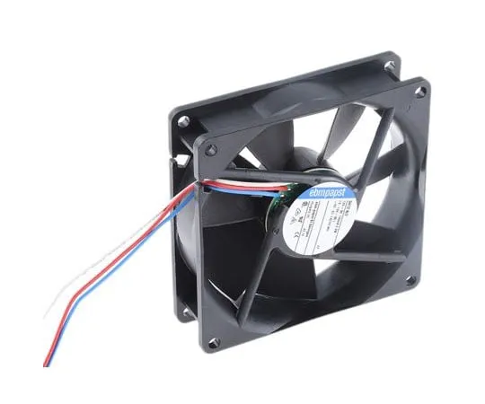 63-7478-73　ebm-papst 3400N Series Axial Fan, 92 x 92 x 25mm, 84m³/h, 2.2W, 12 V dc　3412N/2