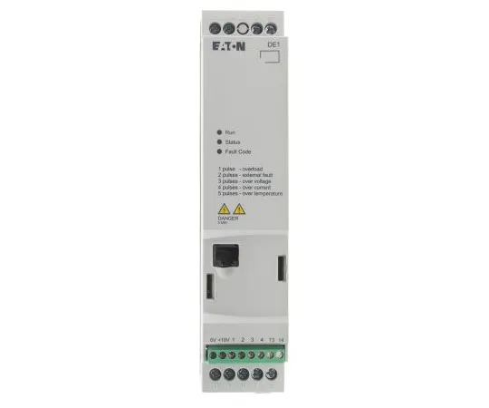 63-7388-64　Eaton Variable Speed Starter, 1-Phase In, 60Hz Out 0.37 kW, 230 V ac with EMC Filter, 2.3 A DE11, IP20　180651 & DE11-122D3FN-N20N