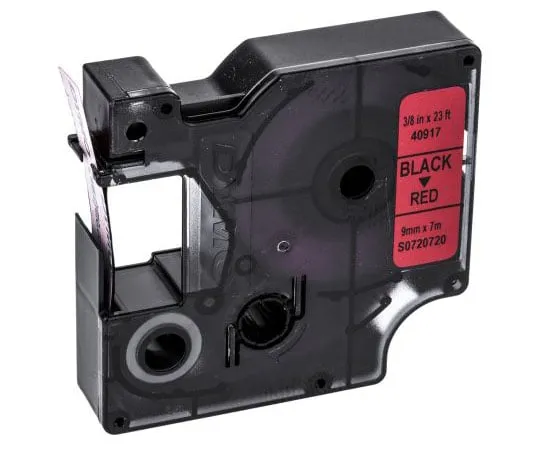 63-7421-09　Dymo Black on Red Label Printer Tape, 9 mm Width, 7 m Length　S0720720