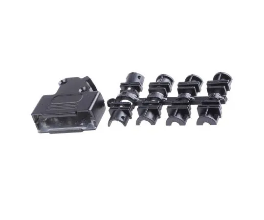 63-7464-92　MH Connectors MHD45ZK-BK Series Zinc Angled D-sub Connector Backshell, 15 Way, Strain Relief　D45ZK15-BK-K