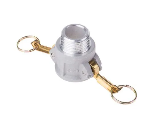 63-7506-69　Straight Male Hose Coupling 1in Part B Cam & Groove Coupler, 1 in BSP, Aluminium　362-6683