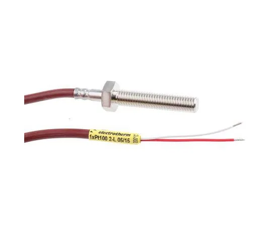 63-7512-32　Electrotherm PT100 Sensor, -50°C min +200°C max, 40mm Probe Length x M8 Probe Diameter　K4-E-2LS-200