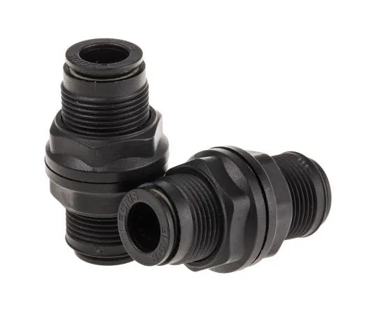 63-7492-03　Legris Pneumatic Bulkhead Tube-to-Tube Adapter Straight Push In 8 mm to Push In 8 mm　3116 08 00