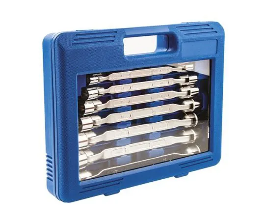 63-7519-30　RS PRO 10 Piece Chrome Vanadium Steel Box Wrench Set　388-3735