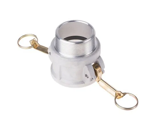 63-7506-71　Straight Male Hose Coupling 2in Part B Cam & Groove Coupler, 2 in BSP, Aluminium　362-6706