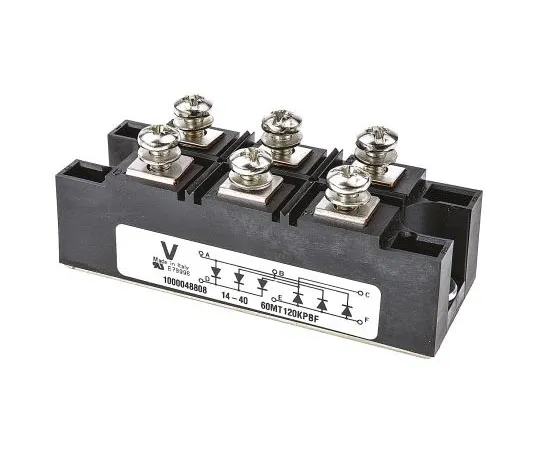 63-7523-02　Vishay VS-60MT120KPBF, 3-phase Bridge Rectifier Module, 60A 1200V, 6-Pin INT-A-PAK　VS-60MT120KPBF