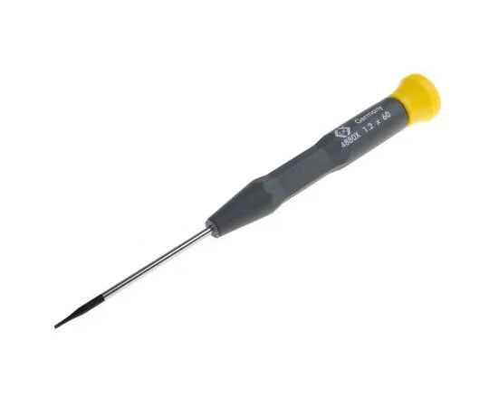 63-7499-58　CK Slotted Precision Screwdriver 1.2 mm Tip 60 mm Chrome Vanadium Molybdenum Steel　T4880X 12