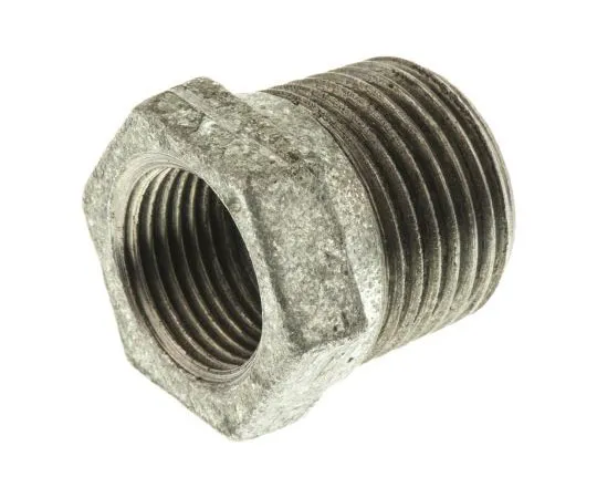 63-7443-84　Georg Fischer Malleable Iron Fitting Reducer Bush, 1/2 in BSPT Male (Connection 1), 3/8 in BSPP Female (Connection 2)　770241220
