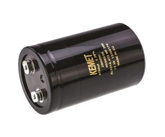 63-7517-08　KEMET 4700μF 200V dc Aluminium Electrolytic Capacitor, Stud Mount 66 x 105mm +85°C 66mm 105mm　ALS31A472MF200
