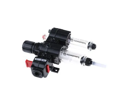 63-7460-42　Norgren G 3/8 Filter Regulator Lubricator, Semi Automatic Drain, 40μm Filtration Size　BL72-301G