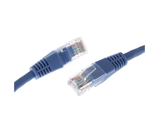 63-7424-89　Decelect Forgos Blue PVC Cat5e Cable U/UTP, 500mm Male RJ45/Male RJ45　CR503NB05CBL