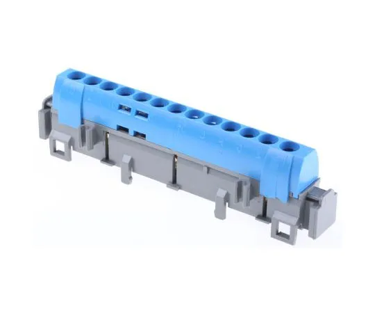 63-7461-74　Legrand Distribution Block, 1.5 → 16 mm², 6 → 25 mm², 13 Way, 100A, 400 V ac, Blue　0 048 44
