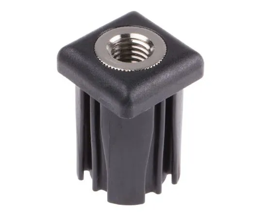 63-7439-13　RS PRO Square Nylon Threaded Tube Insert, M12, 30 x 30 x 43mm, 500kg Static Load Capacity　235-0931