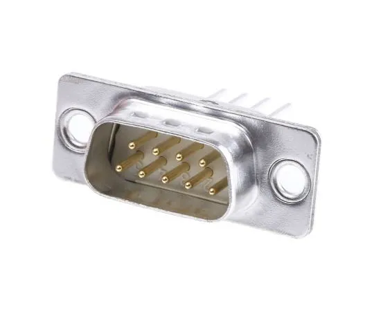 63-7382-37　Harting 2.74mm Pitch 9 Way Straight Panel Mount Male Wire Wrap D-sub Connector　9670095607
