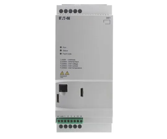 63-7388-80　Eaton Variable Speed Starter, 3-Phase In, 60Hz Out 4 kW, 480 V ac with EMC Filter, 8.5 A DE11, IP20　180667 & DE11-348D5FN-N20N