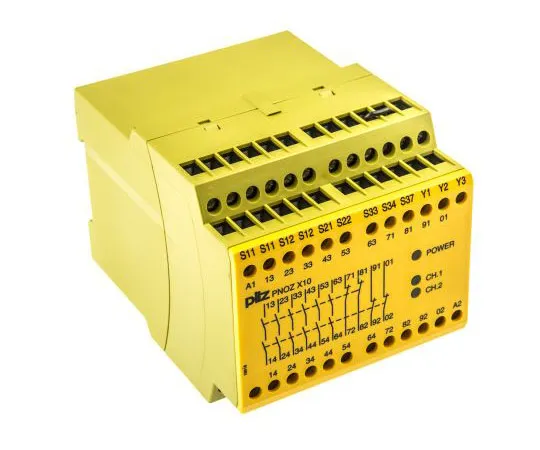 63-7506-44　Pilz PNOZ X10 24 V dc Safety Relay Single or Dual Channel With 6 Safety Contacts　774709