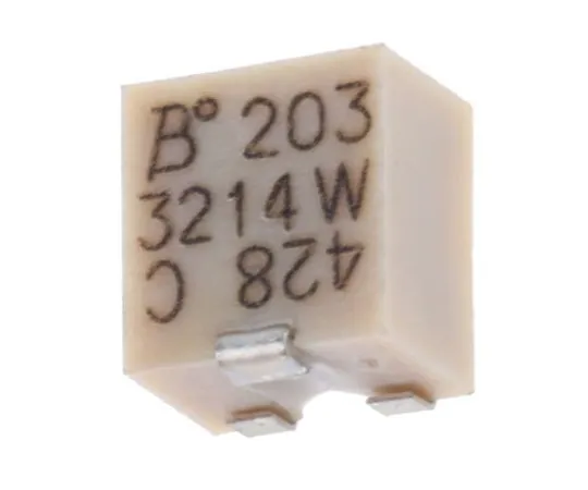63-7442-01　20kΩ SMD Trimmer Potentiometer 0.25W Top Adjust Bourns 3214 Series　3214W-1-203E