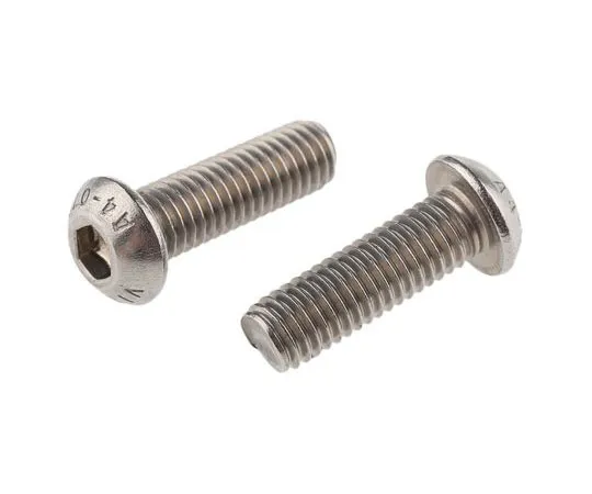 63-7438-08　RS PRO M8 x 25mm Hex Socket Button Screw Plain Stainless Steel　232-8350