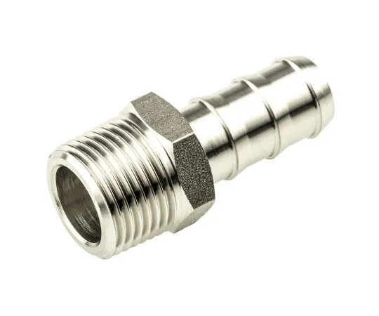 63-7484-91　Legris Stainless Steel Hexagon Straight Tailpiece Adapter 3/8in R(T) Male Male　1823 10 17